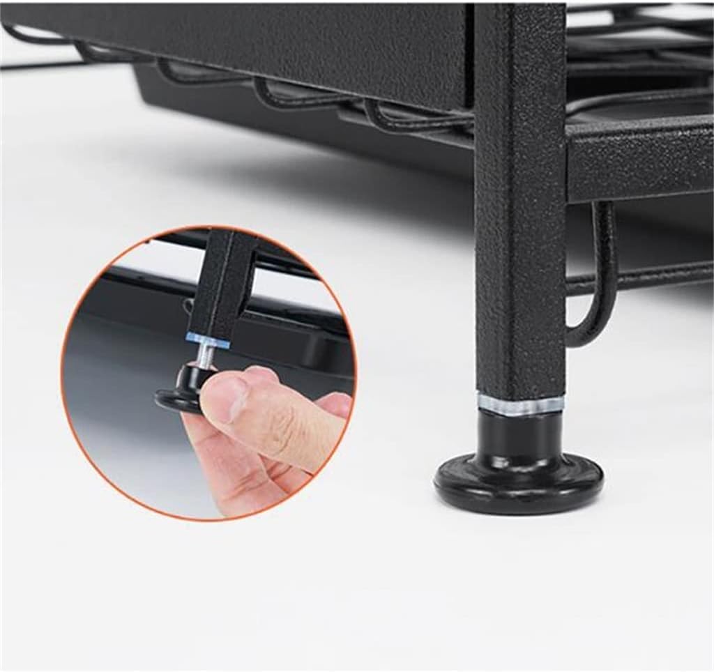 Escurreplatos Estante para platos Estante para platos de metal de 2 niveles Suministros de cocina Estante para especias Cuchillo multifuncional Estante para almacenamiento de platos Estante para taz