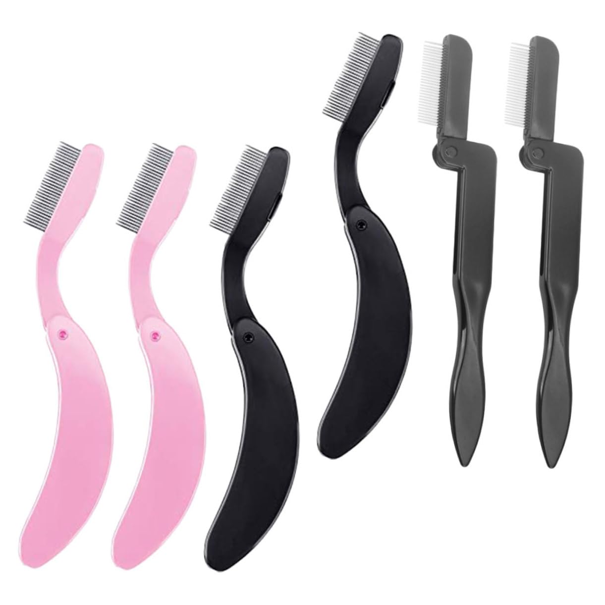18 Piezas Peine Plegable Para Cejas Peine Elevador De Pestañas Peine De Pestañas Plegable Peine De Pestañas Curvas Frente Peine De Cejas Acero Inoxidable El Plastico Metal