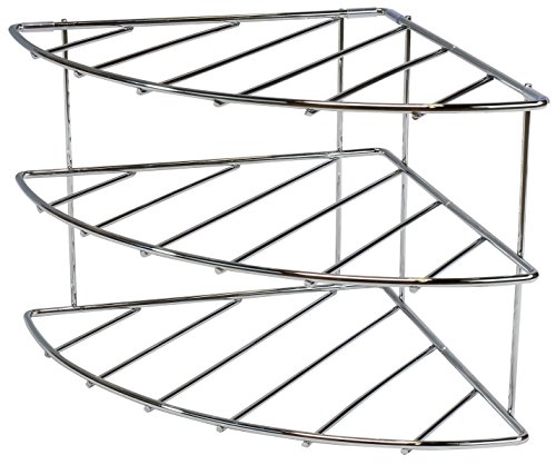 Decobros 3-Tier Counter And Cabinet Corner Shelf Organizer, Chrome #TOP4