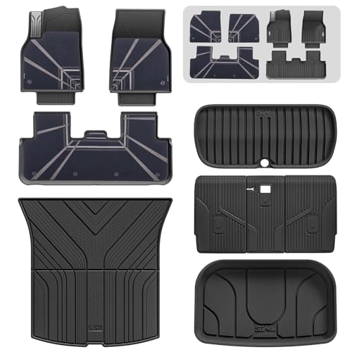 Image of 3W Tesla Model Y 2025 2026 Juniper 9PCS Floor Mats, Full Set with Carpets