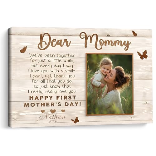 KiKiLuna Personalized First Mothers Day Photo Frame Gift