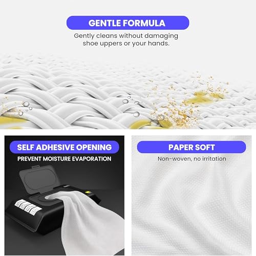 Image of Extempore Shoe wipes Total 160 Pcs Sneakers Cleaning Quick Wipes Removing Dirt and Stains with Disposable Shoe Wipe