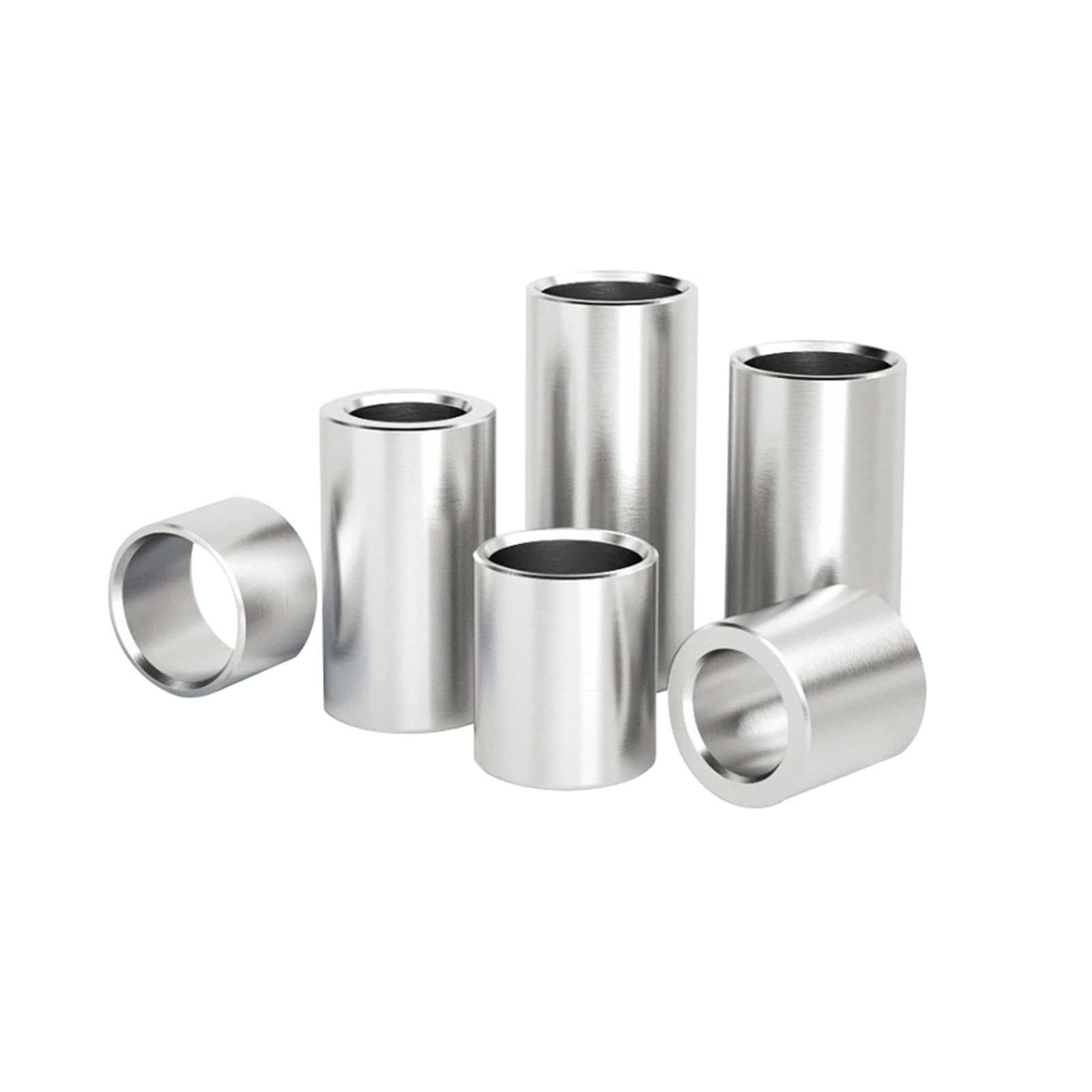 10 Uds. Manguito de rodamiento cilíndrico acero inoxidable ID 4,1mm
