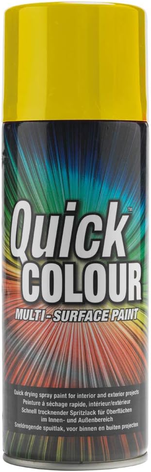Quick Colour 400ml Spray Paint - Sun Yellow