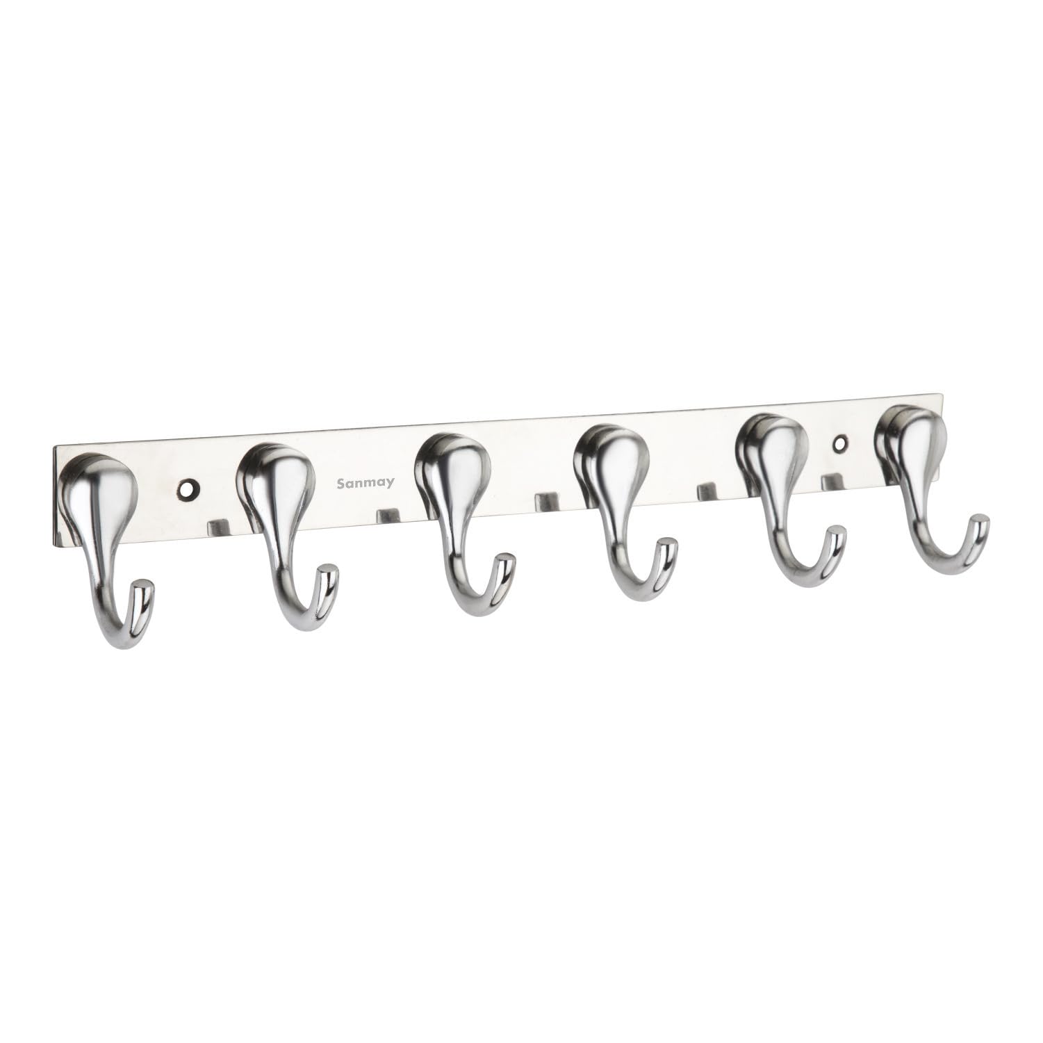 Sanmay Stainless Steel Batasha-Type Cloth Hook Hanger | Wall Mounted Hook Rail | Towel Hooks | Wall Hanger | Khunti - 6 Leg (B0CZHLRW8S) Amazon Price History, Amazon Price Tracker