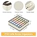 Joyoldelf Drawer Organizer 2 Packs, 24 Cell Collapsible Closet Cabinet Storage Boxes for Underwear, Socks, Bra, Handkerchiefs, Ties, Belts