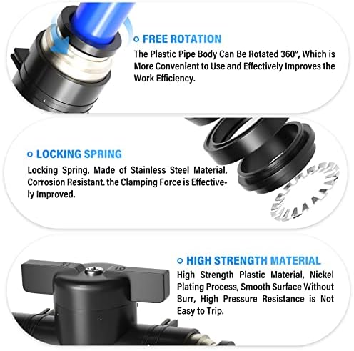 ERGAOBOY 5 Pcs 8mm OD Pneumatic Ball Valve, Push to Connect Control Valve Fittings (BUC8 Connectors)