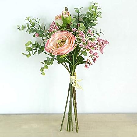 Amazon Willingyou 造花 花束 インテリア造花 バラ 蒲公英 フラワー バースデー お祝い 母の日 ホワイトデー 父の日 結婚祝い 新学期 新生活 卒業 記念日 誕生日 装飾用 人気 プレゼント 1束 桃色 造花 オンライン通販