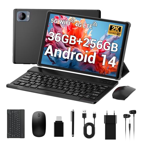 TIGERFU Tablet 10,4 Pollici Android 14.0, 4G LTE+5G WiFi, 36GB RAM+256GB ROM (2TB TF), Octa-Core...