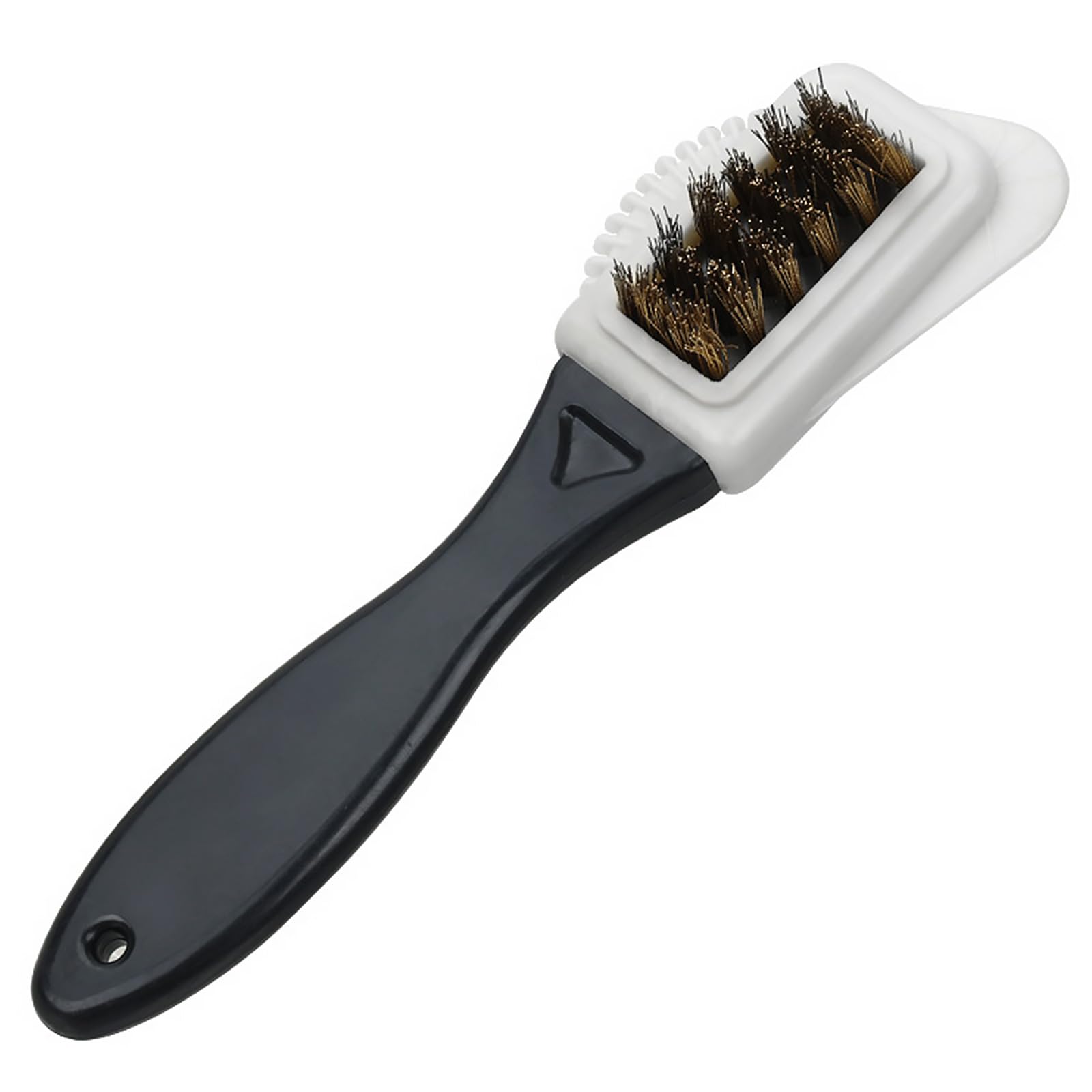 Nubuck And Suede Multifunctional 3-Sided Cleaning Shoe Brush,Brass Bristle, Cleans And Gives Perfect Nap,Easy to Use