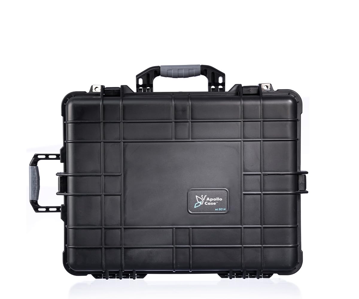 Apollo Case 5014 - Funda protectora de plástico duradero para equipos, absorbe los golpes con diseño delgado, antiarañazos y ligera, ideal para uso diario, Black, Minimalista, plástico duro,