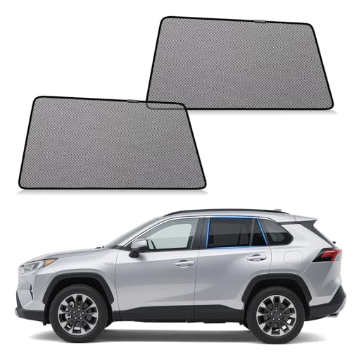 Image of ZATOOTO Car Window Shades Toyota RAV4 2019-2024 for Rear Window | 2-Pack Baby & Pet Sun Shades | Blocks 99% UV & Heat | Breathable Mesh Privacy Screen | Bug-Free Design for Camping & Travel