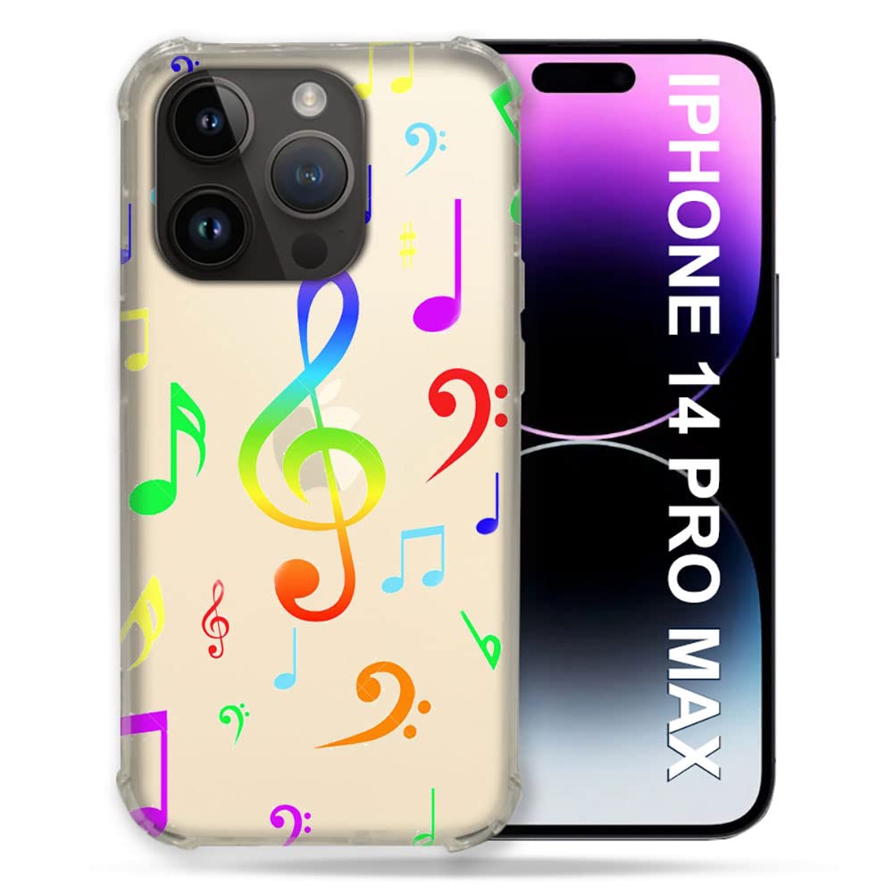 Coque transparente iPhone 14 Plus 6.7 motif musique silicone souple