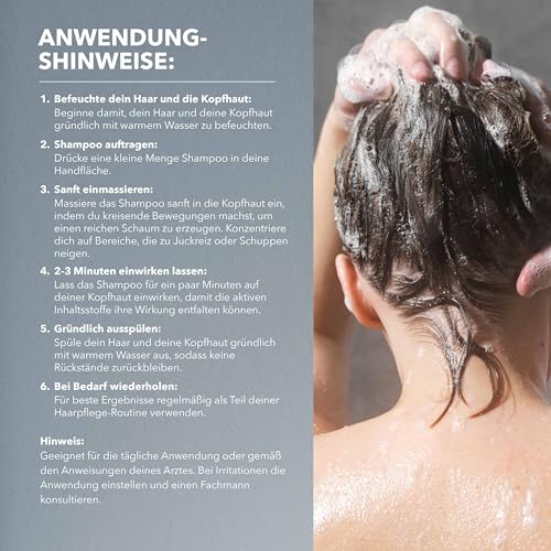 Dermikelp® Beruhigendes Shampoo für trockene, juckende Kopfhaut – Sanfte Pflege bei Schuppen und Empfindlichkeit, Ohne Steinkohlenteer, Ohne Parabene, 135 mg Meeresalgen-Extrakt