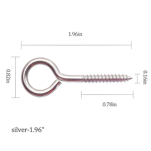 Miniatura 9 de 30 ganchos de techo de acero inoxidable con tornillo, tornillos de ojo para colgar luces de Navidad al aire libre, decoraciones de Navidad, Acción