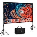 LEORFI – LEORFI Beamer Leinwand mit Stativ 100 Zoll, Outdoor Projekto