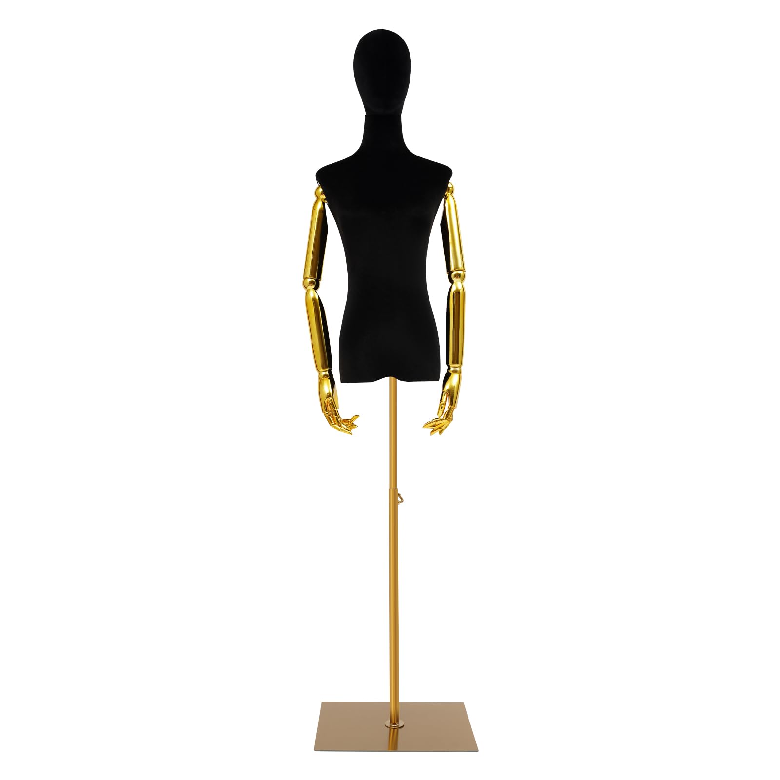 150-200cm Höheneinstellbar Weibliche Schaufensterpuppe kleiderpuppe Büste Torso für Kleid Display,Kopf Abnehmbar Schneiderpuppe Weiblich Schneiderbüste Mannequin,S 36cm,B 82cm,T 60cm,H 79cm (Schwarz)