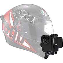 ADOFYS Helmet Chin Strap Mount with Mobile Clip &amp; Screw Compatible with All Smart Phones Go pro Hero 9/8/7/6,SJCAM, Yi, DJI Osmo Action &amp; Other Action Cameras