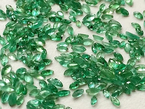 Émeraude naturelle marquise 2x3mm-3x4mm pierres précieuses en vrac PGPA155 - 2