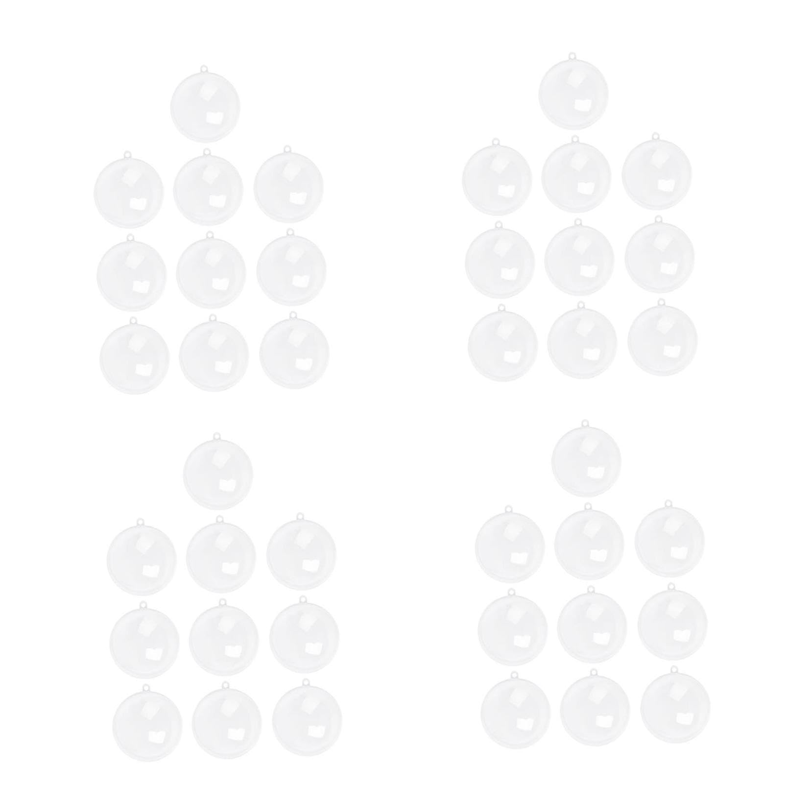 MAGICLULU 4 Set Palla Vuota Di Natale Di Natale Fai Da Te Ornamenti Natalizi Trasparenti Palline Natalizie Trasparenti Riempibili Chiari Ornamenti Natalizi Riempibili Abs 10 Pezzi * 4