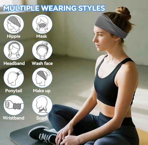 Image of Sweat Headbands for Men,6 Pack Workout Sports Hairband for Gym, Ideal for Fitness,Running,Cycling,Hike