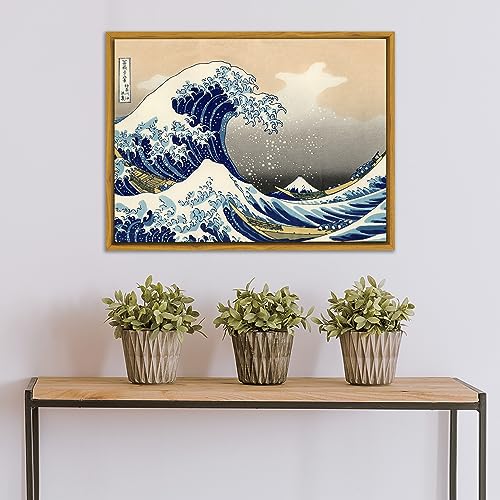 Image of Pixy Canvas Floater Frame 9x12 for 3 /4 (0.75) inch Deep Canvas Paintings /Canvas Prints /Wood Canvas Panels /Wall Art /Wall Decor /Home Decor /Artwork (Natural Oak, 9 x 12 inch, Portrait)
