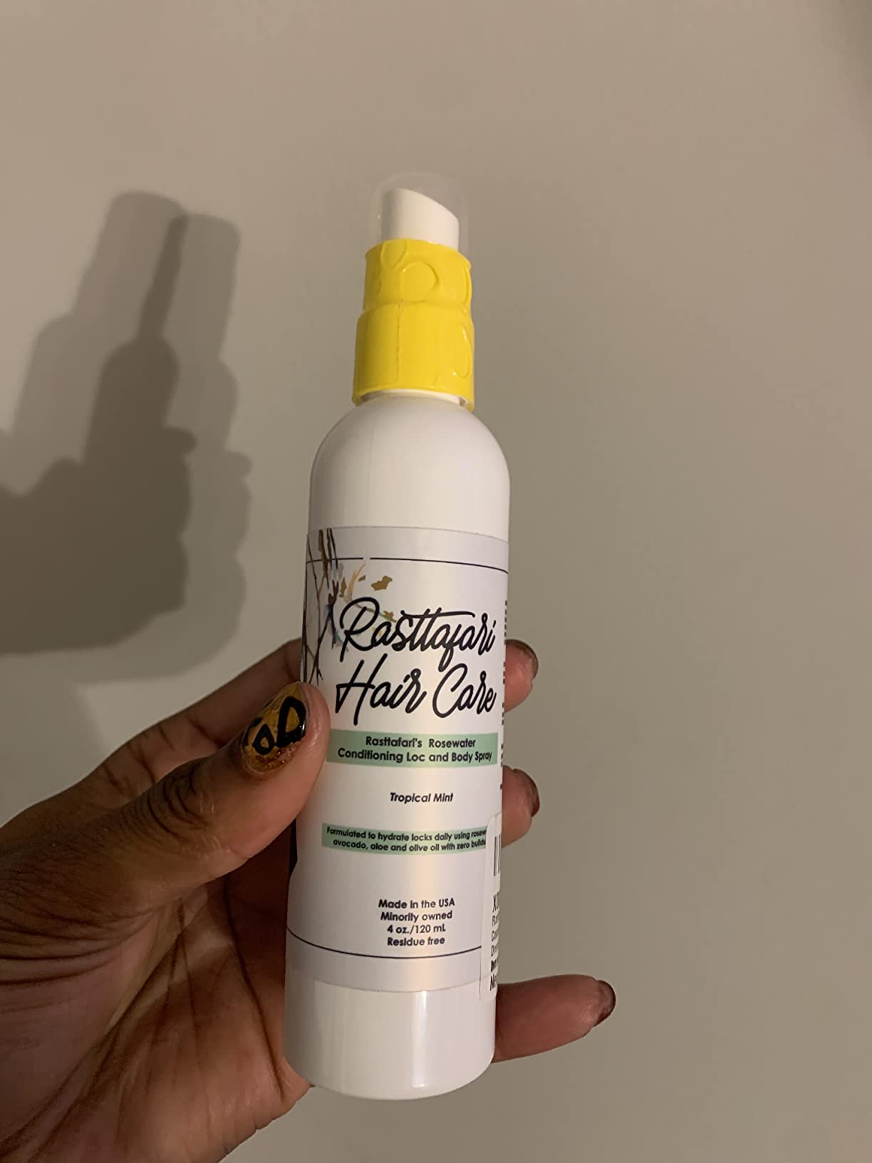 Rasttafari Hair Care Rastta Locs Rosewater and Mint Conditioning Loc and Body Refreshing Spray for locs, type 4 hair, Braids, Organic, Vegan Hair Moisturizer, Dreadlock Spray with Aloe. - Tropical Mint Fragrance - 8oz