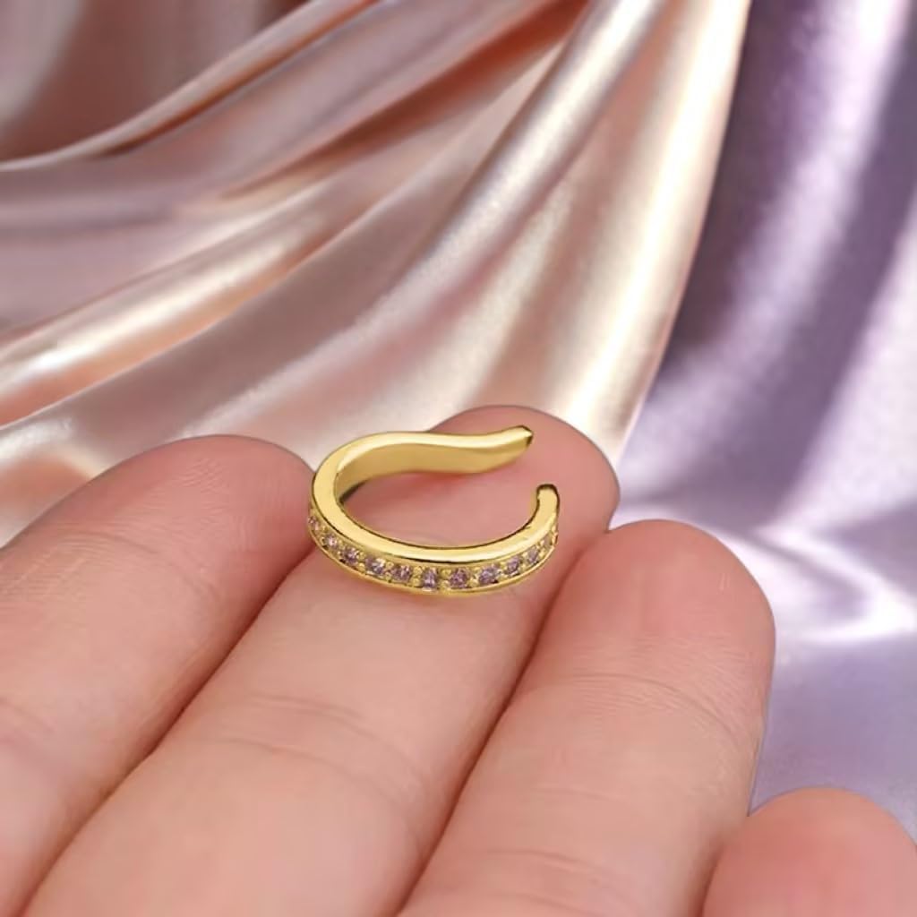 Gold Silver Ears Cuff for Women Fixura Ear Clips Ear Corrector Clips Non Piercing Ears Cuffs Clip for Women