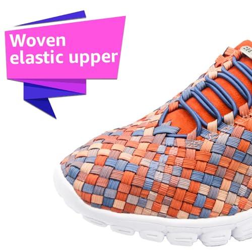 Image of Zee Alexis Women's Danielle Sneakers | Breathable Lightweight Flexible Casual Comfortable Slip-On No-Tie Elastic Laces Woven Shoes
