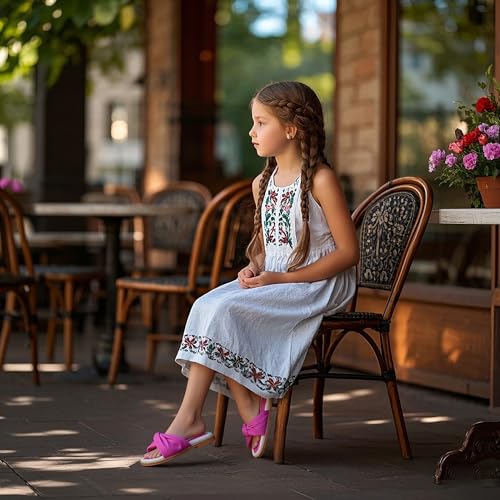 Image of THEE BRON Girls Cute Slip-On Slippers Stylish Sandals for Toddlers & Kids