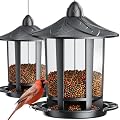 Birdream 2 Pack Bird Feeders for Outdoor Hanging, Classic Castle Design Fun Assembly Bird Feeder, Attracting Wild Birds Cardinals Goldfinches Chickadees Finches Sparrows