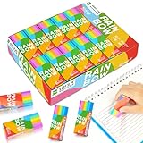 2B Radiergummi, 30 Stück Regenbogen Radiergummi Set, Sanft Radierer Klassischer Gummi Radiergummis für den Universellen Gebrauch in Schulbüros Skizzen Gemälde Bildende Kunst