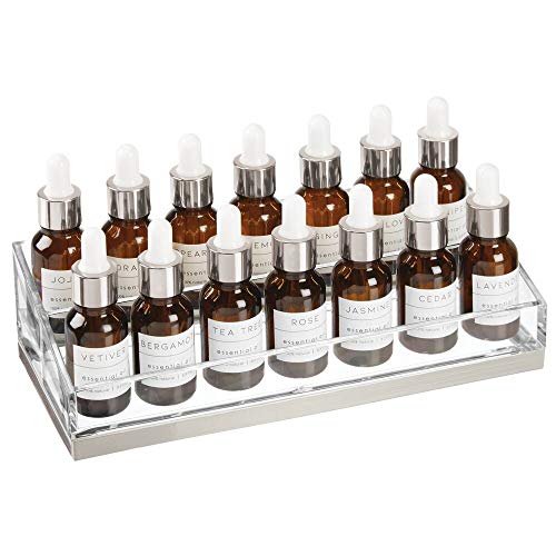 mDesign praktischer Kosmetik Organizer – dekorative Kosmetik Aufbewahrungsbox für Nagellack und Puder – Ablage mit 2… – Bild 5