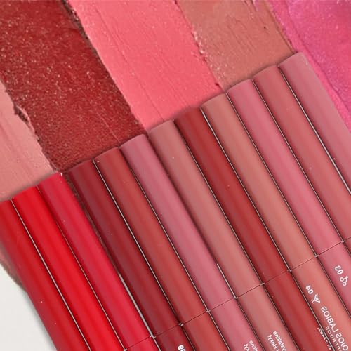 12 Color Lip Liner Set Nude Lip Pencil Collection, Lip Liner Stain with Peel Off Effect, Waterproof Lip Liner Set, Matte Finish, High Pigment Lip Makeup Essential - Image 4