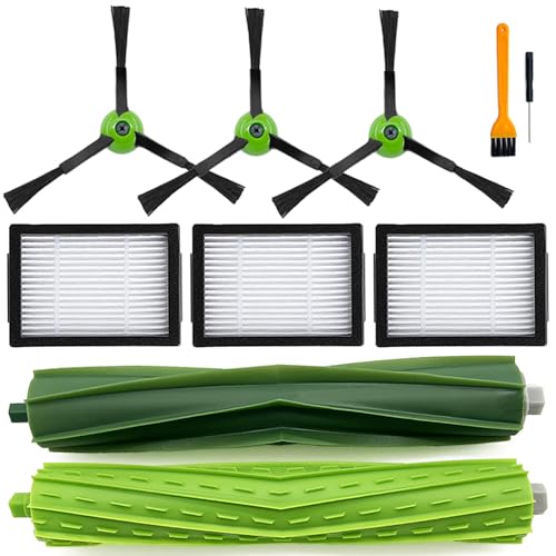 Replacement Parts Accessories for iRobot Roomba i3 i3+ i7 i7+ i4+ i5 i5+ j5 j5+ i6 i6+ i8 i8+ i2 J7 E5 E6 E7 I&J&E Series Vacuum Cleaner,1 Roller Brushes,3 Filters,3 Side Brushes