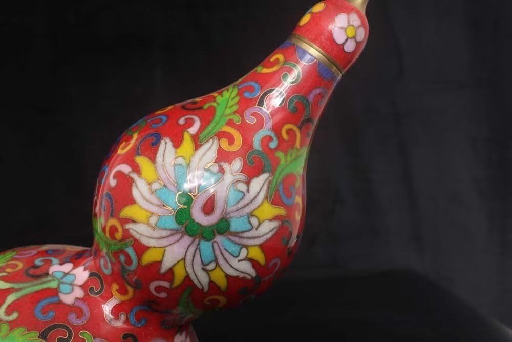 Feng Shui wystrój domu dynia mosiądz Wu Lou statuetka chińska rzeźba dynia miedź Wu Lou mosiądz Taoist Hu Lu tykalebass mosiądz biuro biurko 5