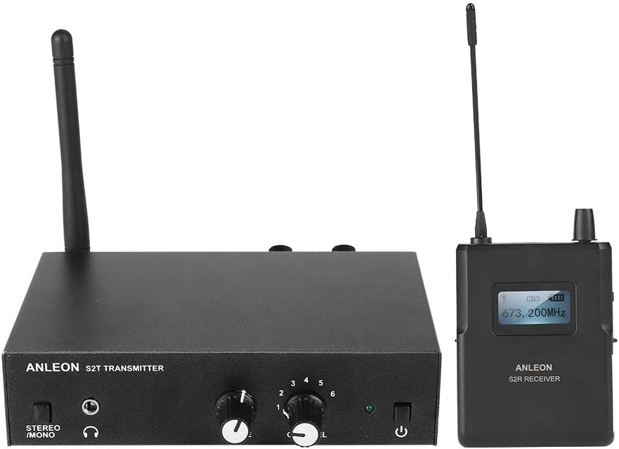 In-Ear Monitor System, For ANLEON S2 UHF Stereo Audio Wireless Monitor System 670-680MHZ Transmitter and Receiver (UK Plug)