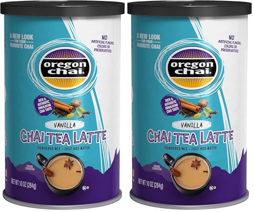 Oregon Chai Vanilla Chai Tea Latte Mix,10 Ounces,(Pack of 2)