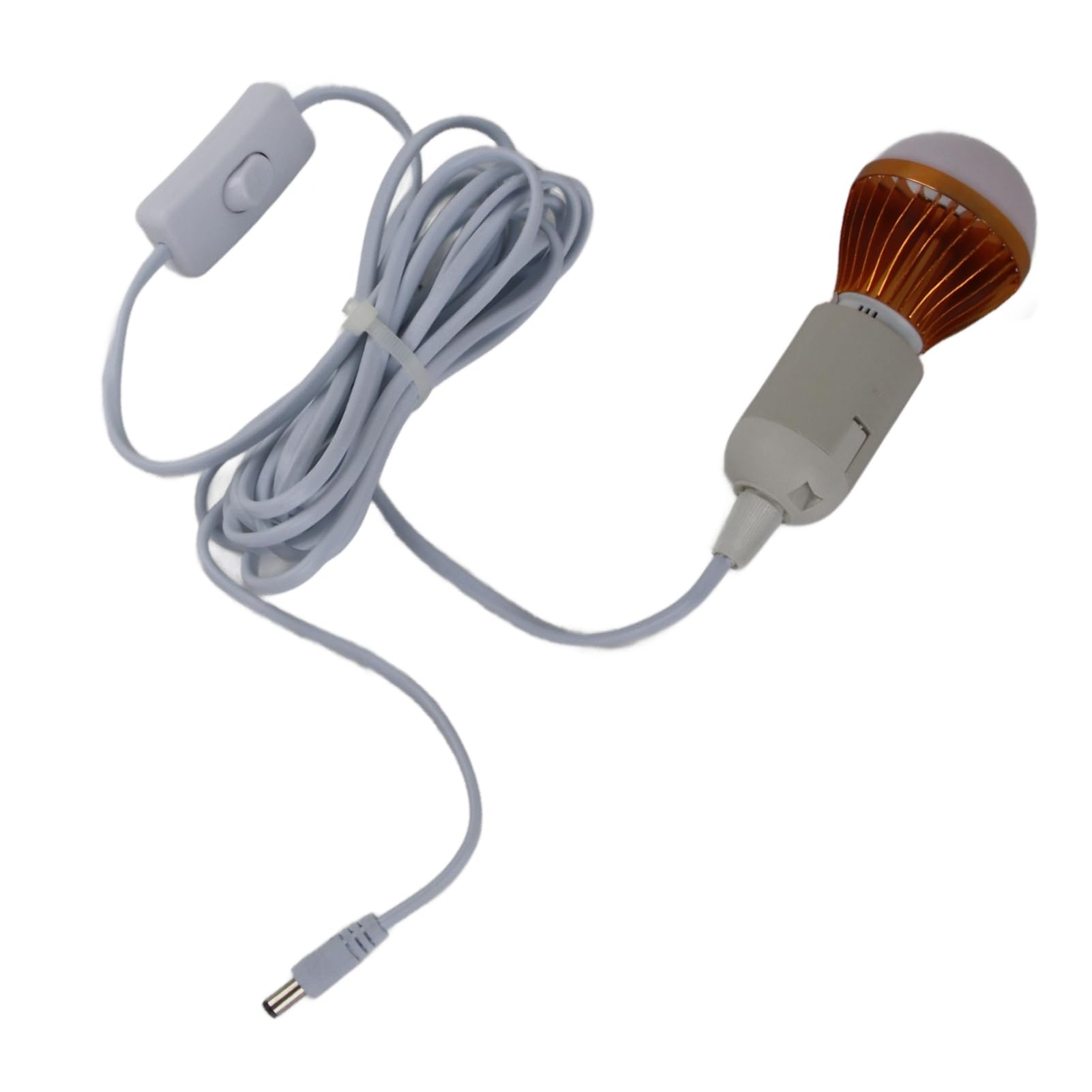 12V 5W Bombilla E27 E27 Espiral Bombilla Con Cable DC Se Puede Emparejar Con Controlador Solar Pequeño Sistema Bombilla 8