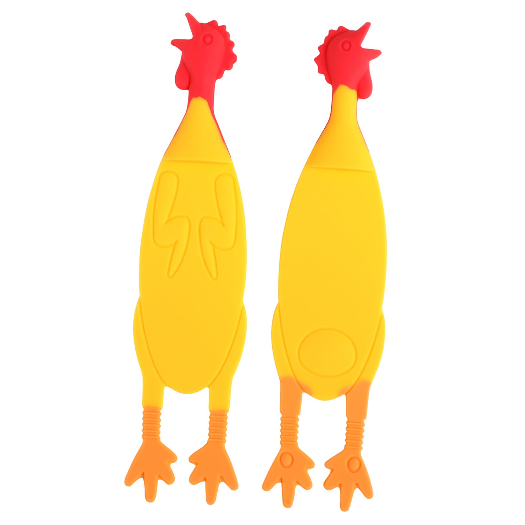 SHINEOFI 8piezas Marcadores De Página De Silicona Divertidos Forma De Pollo Accesorios De Lectura Portátiles Para Marcar Páginas y Decorar Libros