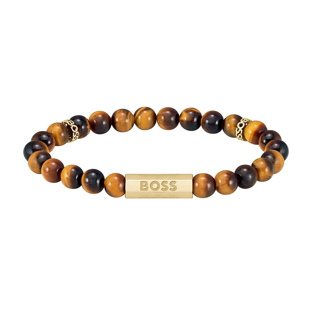 Boss Biżuteria Męska Bransoletka z Kolekcji Sphere Stones z Kamieniami Tygrysiego Oka - 1580661M