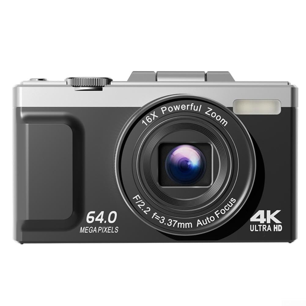 Aparat do vlogowania 4K 64 MP Flip Screen Selfie (czarny)