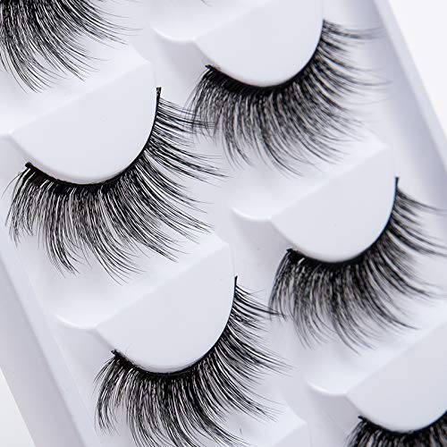 5 Pairs Long Thick Makeup False Eyelashes Fake Eye Lash Extension Handmade Soft