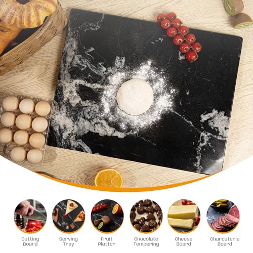 Natural-Black-Marble-Cutting-Board-16x20-Inch-Marble-Slab-Pastry-Board-Large-With-Non-Slip-Feet-For-Cheese-Charcuterie-Dough-Chocolate-Dessert-Pack-Of-1-Piece