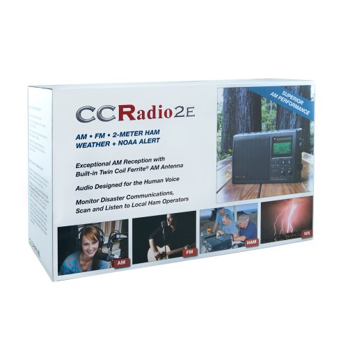 Image of C. Crane CCRadio-2E Enhanced Portable AM FM Weather and 2-Meter Ham Band (Black) CC2BE