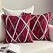 MIULEE Confezione da 2 Fodere per Cuscini Decorative Federe Copricuscini Stampati Arredi per Casa Divano Camera da Letto17.5inch/44.5cm Rosso Modello B