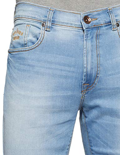 Image of Pepe Mens 5 Pocket Whiskered Effect Jeans
