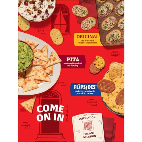 Town House Pita Oven Baked Crackers, Sea Salt, Salty Snacks, Family Size, 15oz Box (1 Box) (Pack of 2) - image 9