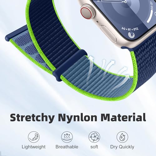DGege Sport Loop Band Compatible with Apple Watch Bands 38mm 40mm 41mm 42mm 44mm 46mm 45mm 49mm for Men Women,Stretch Adjustable Braided Nylon Straps for iWatch Series 11/10/9/8/7/6/5/4/3/2/1/SE/Ultra - image 3