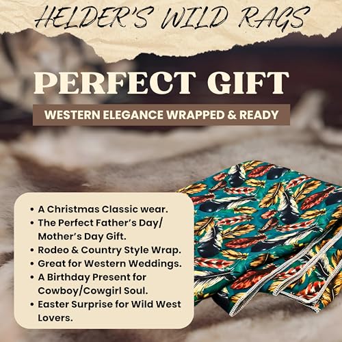 Wild Rag Silk Scarf 36'', Western Cowboy Bandana Wild Rags,Square Silky Feathers Designs Scarves2